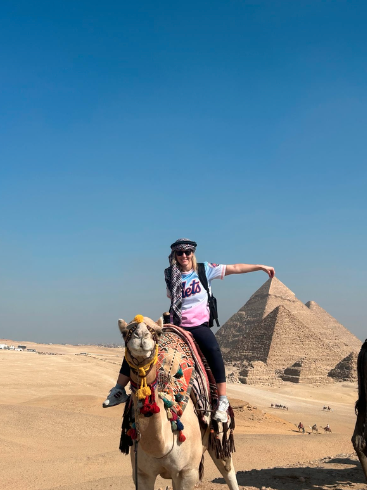 At the Pyramids of Giza